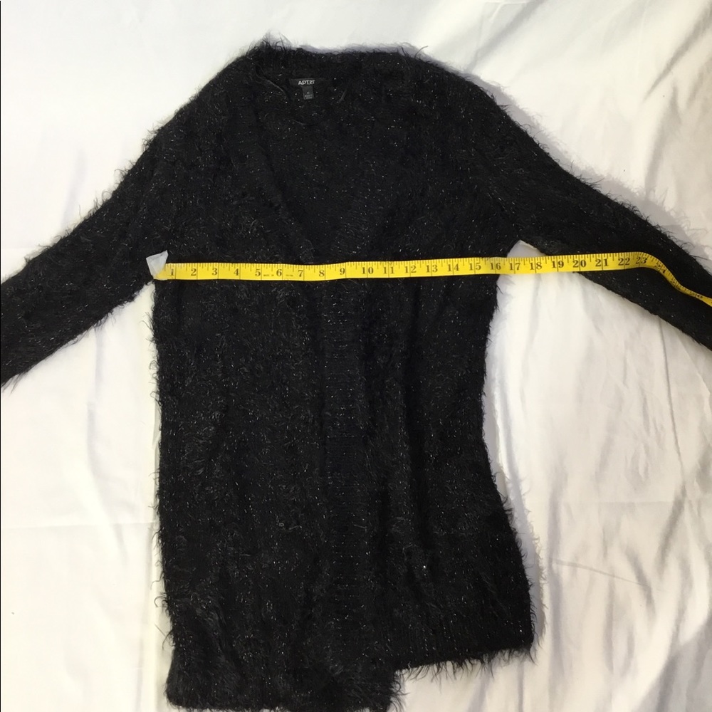 Apt 9 Open Front Cardigan Black And Silver Nwot - image 3